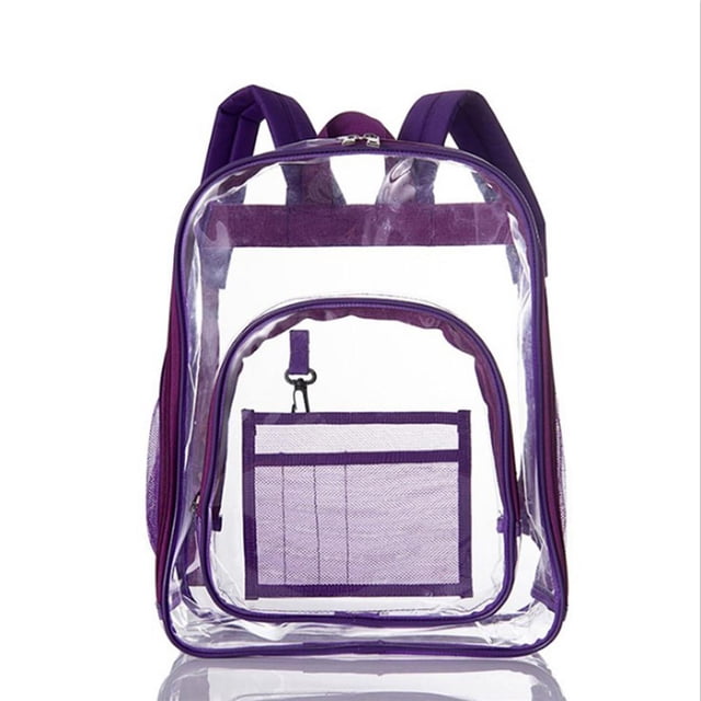 Mochila Transparente Con Correa Ajustable, Bolso Escolar De Moda De Pvc, Bolsos De Hombro Multibolsillos De Gran Capacidad, Bolsos De Hombro Para La Universidad Y El Hogar Guardurnaity AP007151-01