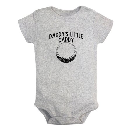 

Daddy s Little Caddy Funny Rompers For Babies Newborn Baby Unisex Bodysuits Infant Jumpsuits Toddler 0-24 Months Kids One-Piece Oufits (Gray 12-18 Months)