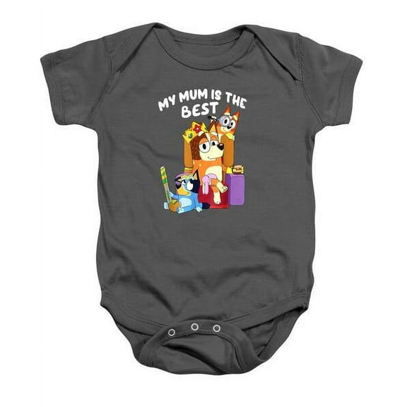 Bluey My Mom Is The Best Baby Onesie Bluey And Bingo, Bingo T-Shirt, Bluey Family Shirts Cute Baby Onesie, BABY BODYSUIT LAT 4424