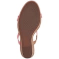thumbnail image 4 of JESSICA SIMPSON Womens Pink 1-1/2" Cork-Like Platform Padded Strappy Goring Tumile Round Toe Wedge Slip On Heeled Sandal 9.5 M, 4 of 4