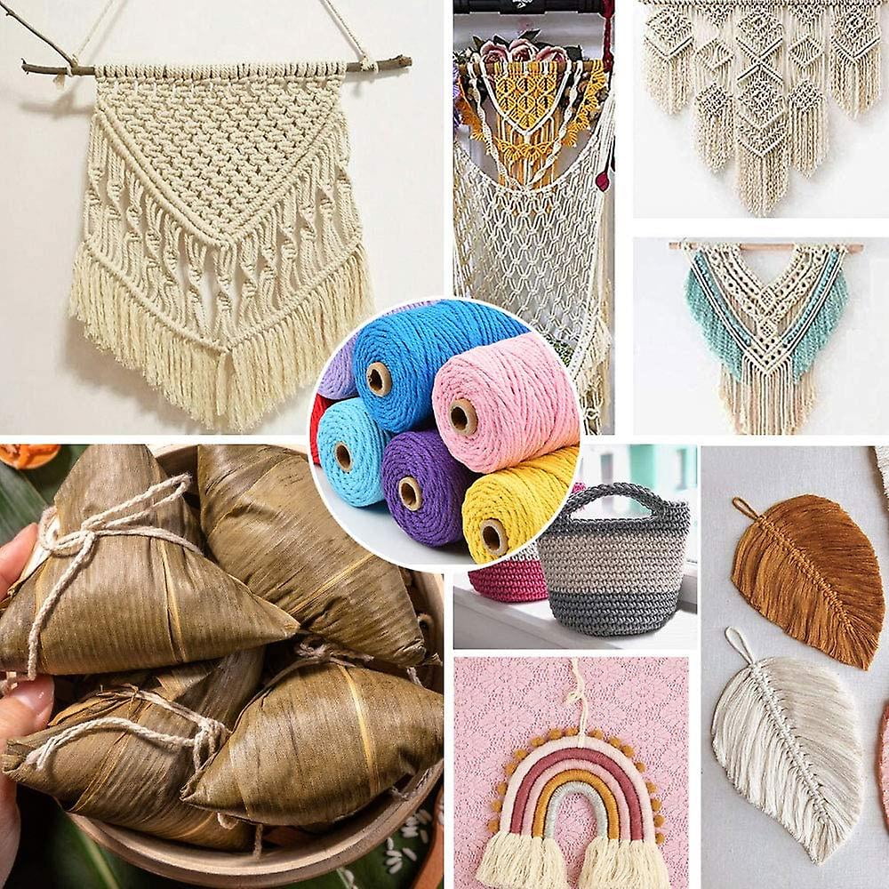 Corde De Macramé En Coton Naturel Cymax - 3 Mm X 300 M - Pour DIY, Décoration Murale, Attrape-rêves