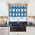 thumbnail image 5 of Yayeee Kitchen Curtains Tier Pair Light Filtering 27"x36" Rod Pocket Short Cafe Window Panel, Blue Polar Bear, 5 of 7