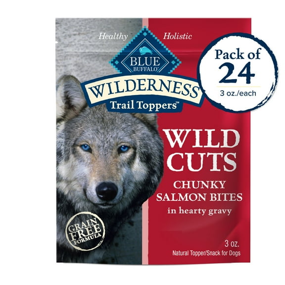 Blue Buffalo Wilderness Trail Toppers Wild Cuts Dog Wet Food, 3-oz Pouch, 24 Count