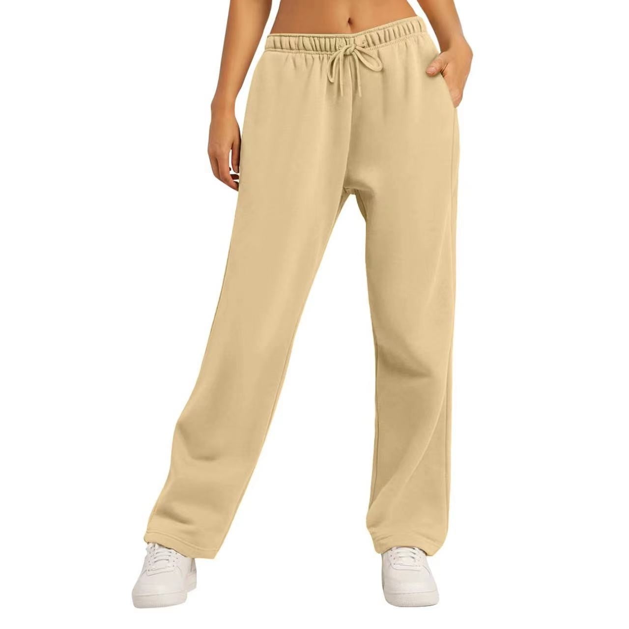 AherBiu Womens Joggers Sweatpants Drawstring Elastic Waisted