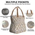 thumbnail image 3 of Boho Bohemia Flower Drawstring Lunch Bag Women - Drawstring Lunch Bag Insulated for Work Office - Stain-Resistant Large Lunchbags for Women with Multi-Pockets, 3 of 6
