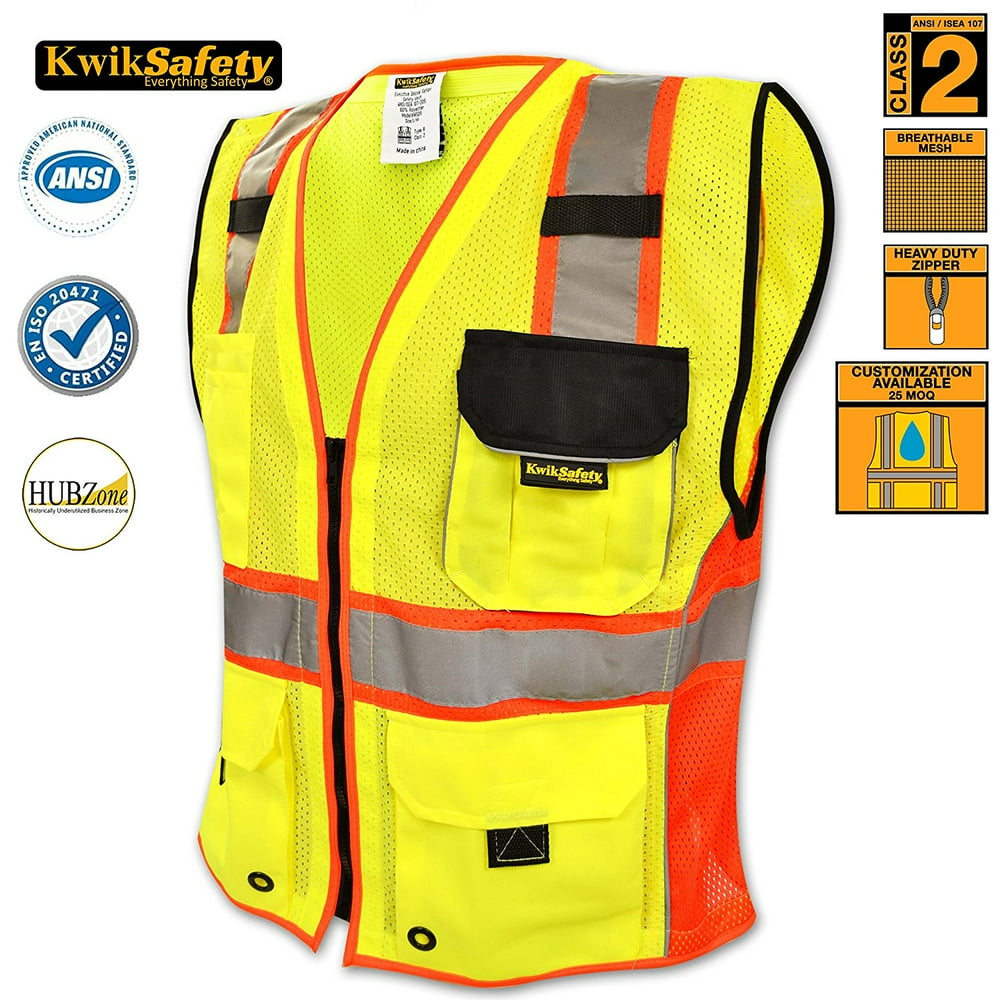 Kwik Safety KwikSafety Class 2 Safety Vest High Visibility Supreme