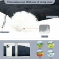 thumbnail image 4 of XXLYY Three Seat Swing Replacement Cushions, Porch Swing Cushions, Thickened Waterproof Polyester Fabric Bench Cushion with Ties, Replacement Cushion for Outdoor Patio Swing, 4 of 7