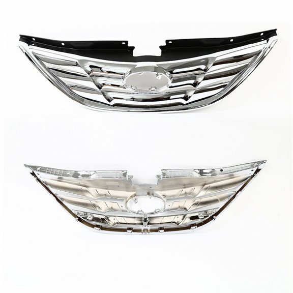 Front Upper Grille Grill JX-7288-CM Fit for 2011-2013 Hyundai Sonata Sedan 4-Door