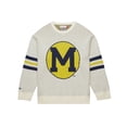thumbnail image 4 of Men's Mitchell & Ness Cream Michigan Wolverines Retro Pullover Sweater, 4 of 7