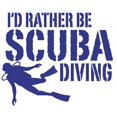 thumbnail image 2 of CafePress - I'd Rather Be Scuba Diving Mug - 11 oz Ceramic Mug - Novelty Coffee Tea Cup, 2 of 4