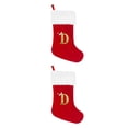 thumbnail image 4 of Inteprter Calcetines decorativos navideños de tela: comodidad exquisita y para las vacaciones y las telas son suaves, grandes, rojas, D D roja grande 2Conjunto, 4 of 6