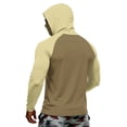 thumbnail image 5 of Men's USA Patriotic Hoodie with Built-in Face Mask and Raglan Sleeves Featuring UPF 50+ Sun Protection for Independence Day Fishing Hiking Camping or Outdoor Work Brown XXL, 5 of 6