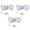 D, variant on YYKihy 3 Pcs Cute Bow Covers Cap Toppers Tips Compatible With 40/30 Oz Tumbler Cups Reusable Cute Silicone Lids Protectors For 0.4 In/10mm Ley Cups Accessories