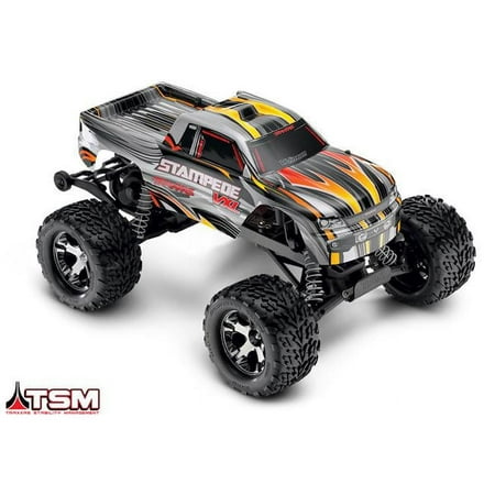 Traxxas Tra36076-3-Slvr Stampede Vxl 1/10 Scale Monster Truck Silver Rtr, Truck
