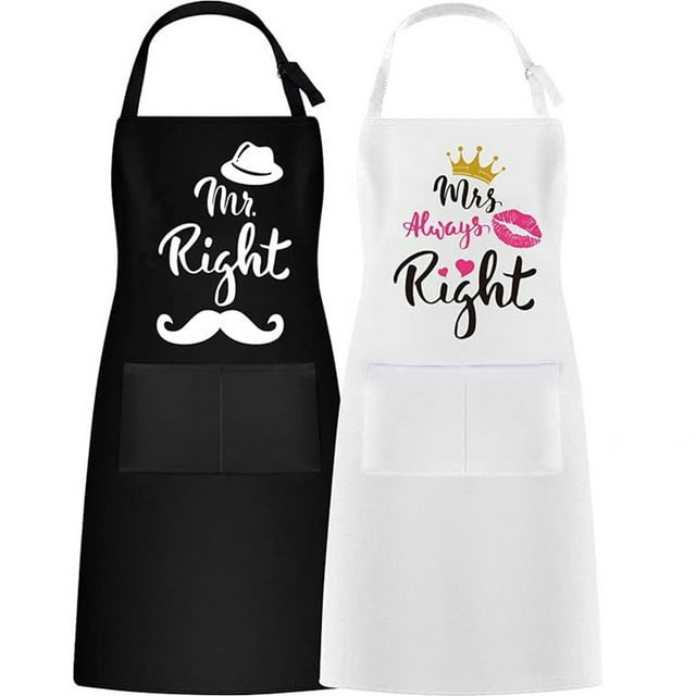 Product Category Apron Sleeve Couple's Kitchen Garden Barbecue Printed Apron for Shared Cooking and Home Entertaining 2PCS