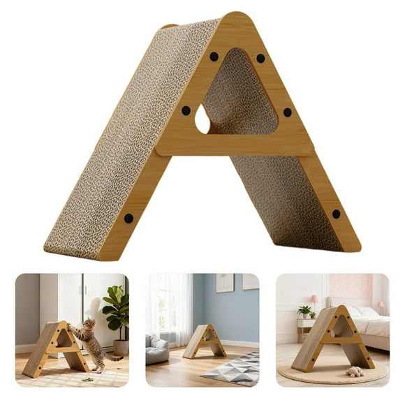 Durable Cat Scratcher Pad for Indoor Felines Recycled Cardboard Vertical Horizontal Scratching Board Furniture Protector Space Saving Design