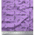 thumbnail image 1 of Soimoi Purple Cotton Voile Fabric Floral & Check Decor Fabric Printed Yard 56 Inch Wide, 1 of 5