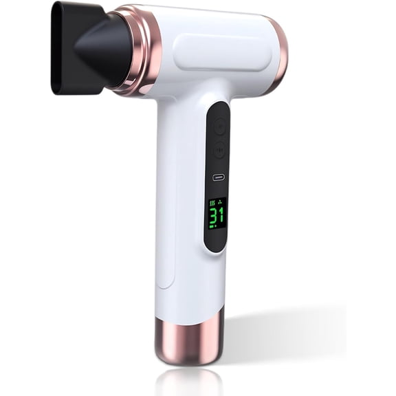 VoluVibe Cordless Hair Dryer, 15000mAh Rechargeable Blow Dryer 200W Battery Operated Hairdryer with 3 Adjustable Wind Modes and Display Screen, for Travel Camping