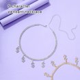 thumbnail image 3 of Sonducket Collar de aleación con signo de dólar para mujer, elegante reemplazo de diamantes de imitación para banquete, gargantilla Type3 NO3, 3 of 6