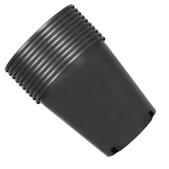 2 Gallon Nursery Pot, 10 Pack Nursery Container Injection Molded Pot Fit for Plants Soil Growers or Hydroponics, Black