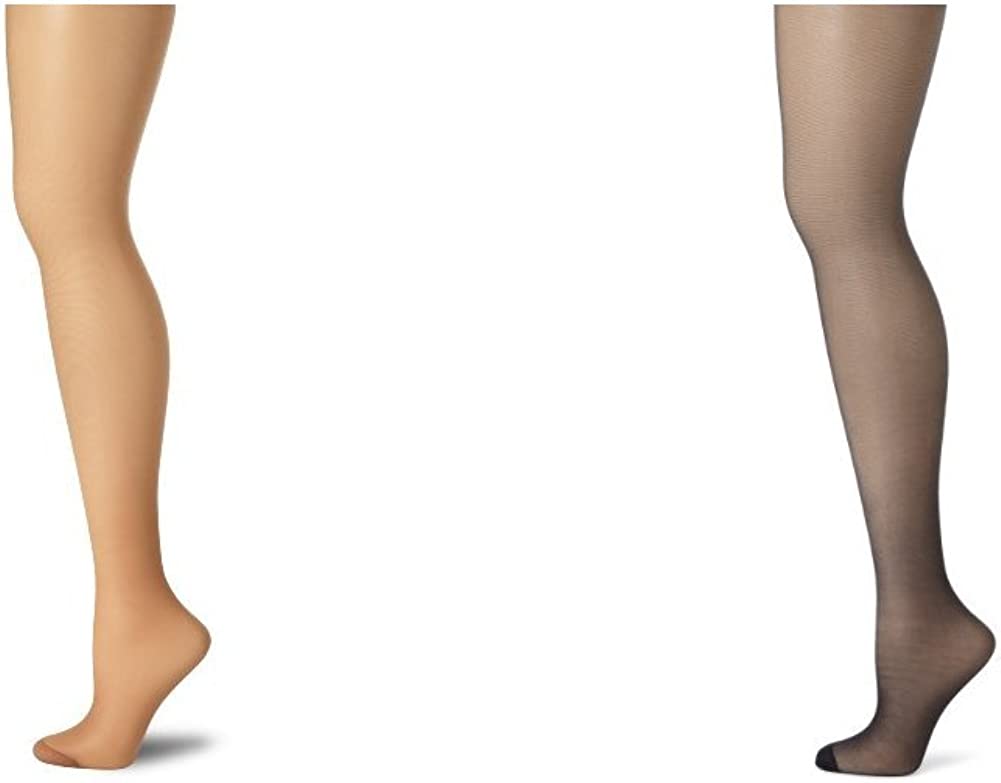 Hanes Women's Control Top Reinforced Toe Silk Reflections Panty Hose