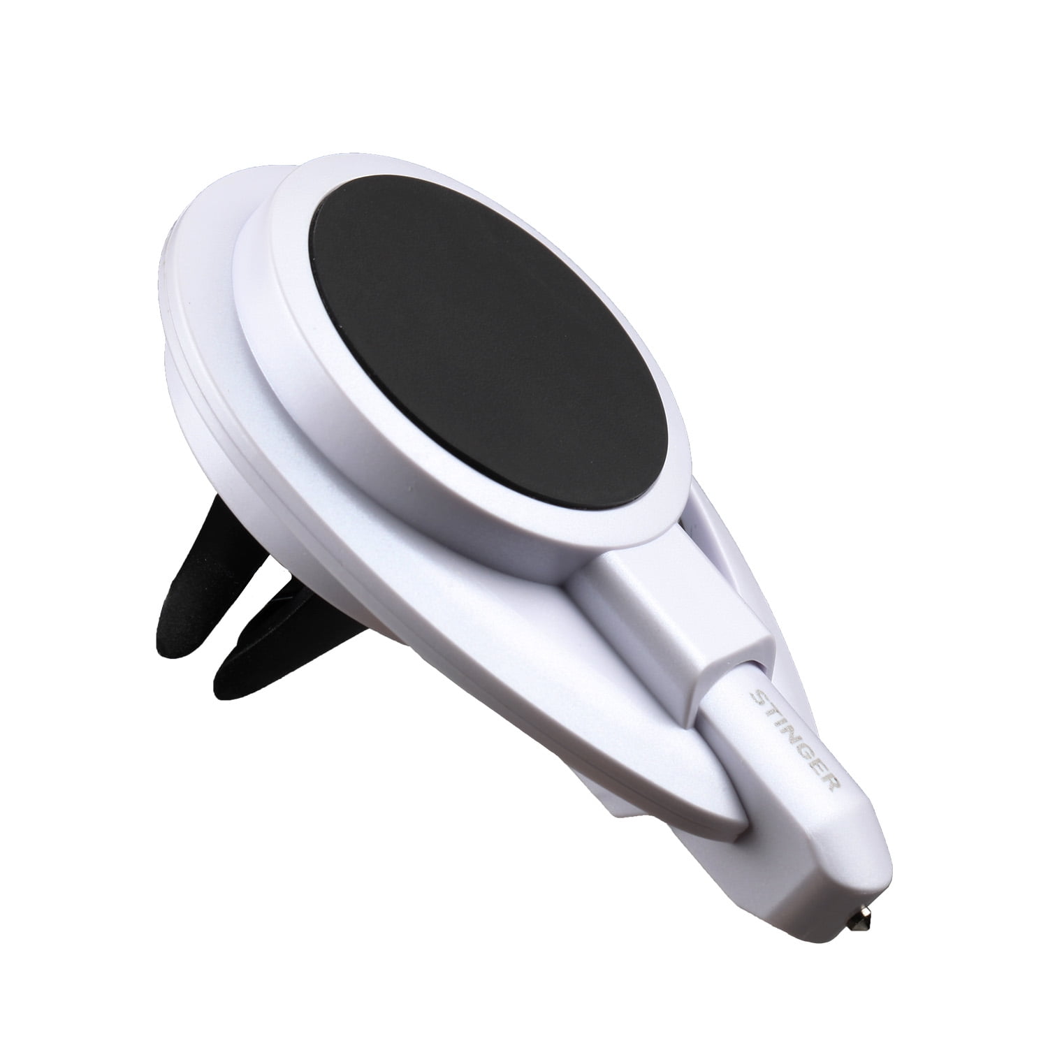 Stinger Car Air Vent Emergency Escape Tool, Magnetic Vent Mount Phone Holder, Spring Loaded Window Breaker, Seatbelt Cutter (White)