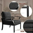 thumbnail image 3 of ASJMR 2PCS 3 Seat Aluminum Armrest Sofa with 2 Swivel Rocking Chairs & 45" Fire Pit Table & Glass Top Table & 2 Armrest single Chairs,Outdoor Patio Furniture Conversation Set,Black, 3 of 7