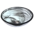 thumbnail image 3 of ANZZI  Mezzo Series Slumber Wisp Deco-Glass Vessel Sink with Key Polished Chrome Faucet, 3 of 4