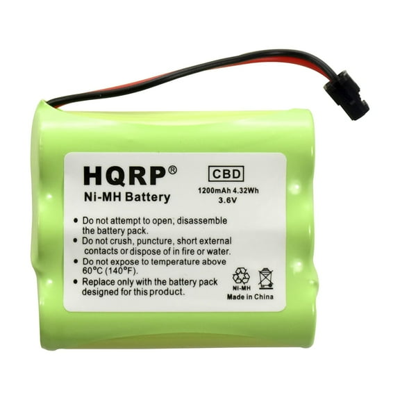 HQRP Cordless Phone Battery for Panasonic P-P504 / HHR-P501 / PQWBTC1461M Replacement / Extended / High-capacity