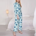 thumbnail image 3 of Lsque Turtle Pattern Long Sleeve Pajama Set for Women - Soft 2-Piece Sleepwear and Loungewear Set with Pockets, Comfy Nightwear-Large, 3 of 7