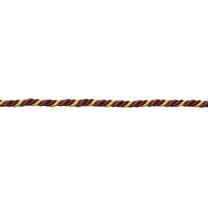 3/16" (0.5cm) Small Twisted 3-ply Rope Cord Trim # 316BNL,, Autumn Leaves Red #5716 (Burgundy Red, Apple Green, Light Gold) 12 Yards (36 ft/11m)