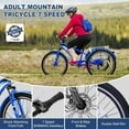 thumbnail image 3 of NAIZEA Mountain Tricycle for Adults, 7 Speed Three Wheel Bike, 24/26/27.5 Inch Adults Trikes with Shopping Basket, Exercise Men's Women's Tricycles, 3 of 8
