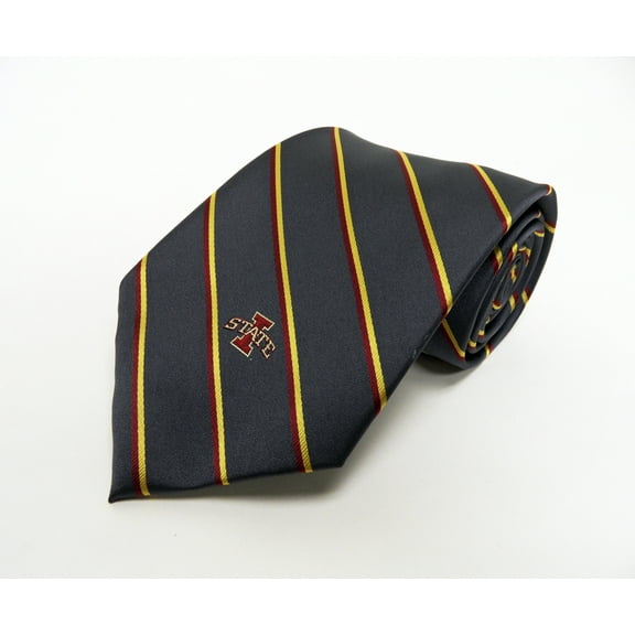 Iowa State Cyclones Charcoal Stripe Necktie - Donegal Bay - Unisex - One Size