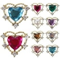thumbnail image 1 of 10pcs Heart Nail Charms Rhinestones Manicure Jewelry Accessories Nail Decorations, 1 of 8