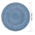 thumbnail image 3 of MeyJey 15" Braid Round Placemat Set of 6, Large Cotton Woven Non-Slip Table Mat Set of 6 Heat Resistant Placemat 6 Piece, Blue, 3 of 11