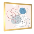 thumbnail image 2 of Designart 'Butterfly With One Line Drawing On Cubism Shapes II' Modern Framed Art Print, 2 of 4