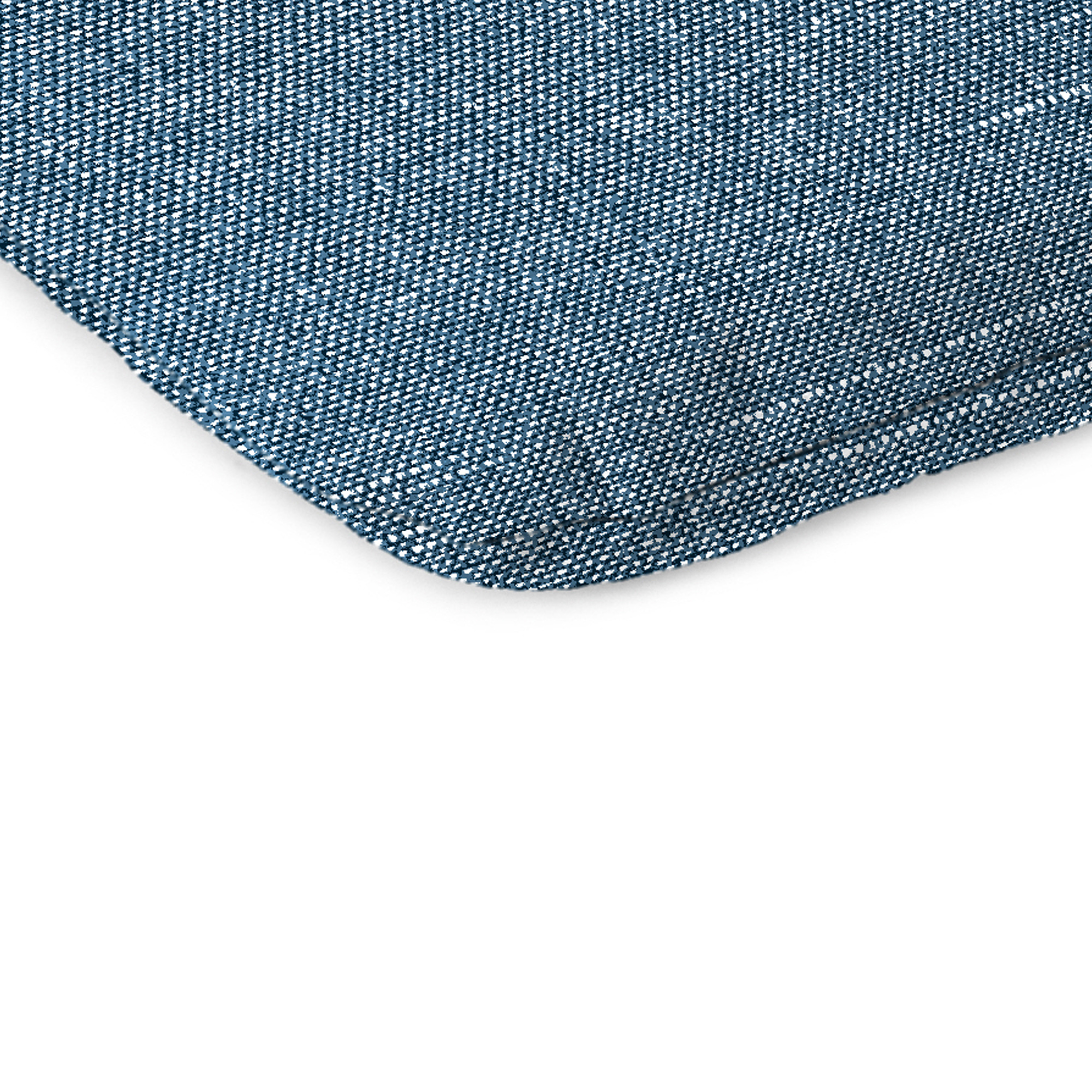 Jordan Manufacturing 15" x 18" Tory Denim Blue Crosshatch Rectangular Outdoor Chair Pad Seat Cushion with Ties