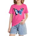 thumbnail image 6 of CPNG Children's Girls and Boys T Shirt Trendy Butterfly Print Loose Fit Tees Summer Casual Crew Neck Short Sleeve T-Shirt, 6 of 8