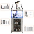 thumbnail image 5 of Kselythan Corner Bar Cabinet for Liquor,Wine Bar Cabinet with Glass Holder, Liquor Bar Cabinet with Mesh Door and Adjustable Shelf, Liquor Cabinet Bar for Home Bar, 5 of 7