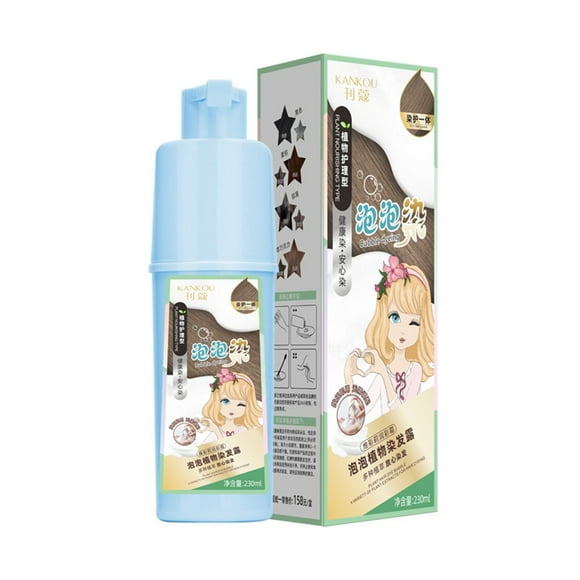 Fiudx Tinte Capilar Vegetal, Coloración Capilar para Cubrir Canas, Tinte Natural Instantáneo para Mujeres y Hombres, 230 Ml