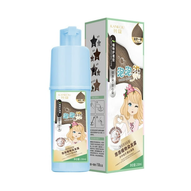 Fiudx Tinte Capilar Vegetal, Coloración Capilar para Cubrir Canas, Tinte Natural Instantáneo para Mujeres y Hombres, 230 Ml