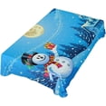 thumbnail image 5 of Coolnut Christmas Snowman Tablecloth, Waterproof Washable Polyester Square Table Cover, Durable Tablecloth for Kitchen Dining Table Party Decor, 54"x54", 5 of 7