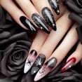 thumbnail image 6 of 3pcs Spider Web Nail Stamping Plates Nail Art Plates Gothic Nails Image Plates Spooky Cobwebs Patterns Manicure Art Templates, 6 of 7