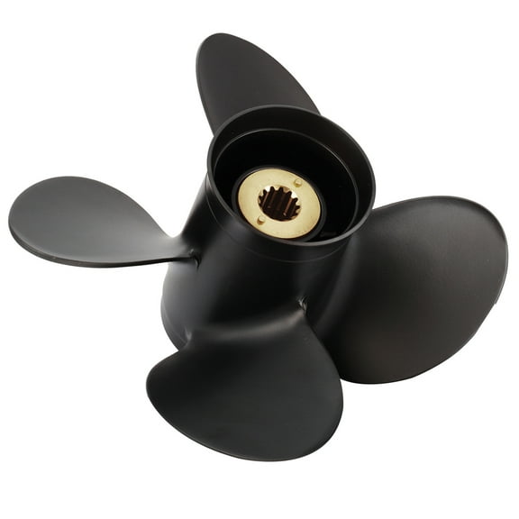 New Aluminum Propeller Compatible With Mercury 4 Stroke 13 Spline 40 1997-2021 1313-105-13 48-8M8026630 48-8M8027512 8M8026630 8M8027512 Diameter 10.5 Pitch 13 Spline 13 Blades 4 Right Hand Rotation