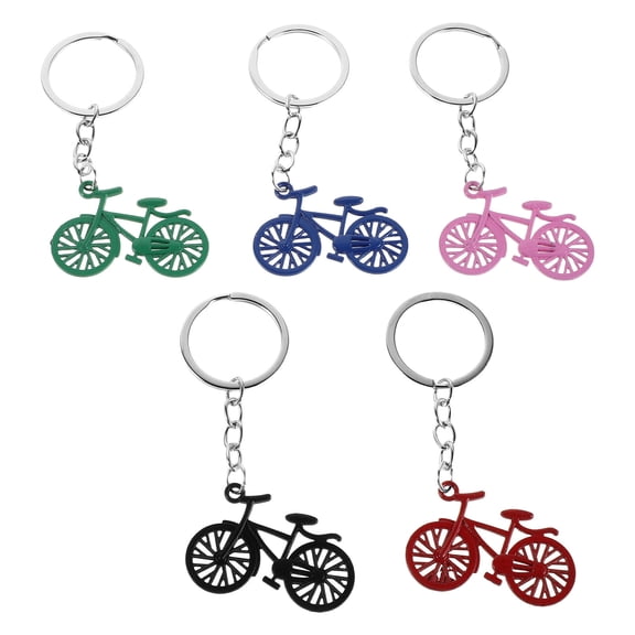 LOLIPPYY 5Pcs Multi Color Metal Bike Keychain Charm for Backpack Accessories and Key Holder