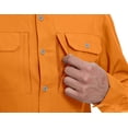 thumbnail image 4 of Little Donkey Andy Men's Outdoor Shirt - Stretch, Quick-Dry, Water-Resistant, UPF 55+ for Hiking, Travel, and Camping Orange Size 3XL, 4 of 5