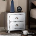 thumbnail image 3 of Baxton Studio Davet Silver Metal 2-Drawer End Table, 3 of 9