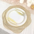thumbnail image 5 of BalsaCircle 6 Round Gold 15" Metallic Vinyl Rose Flower Placemats Party Events Rception Decorations Supplies, 5 of 8