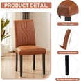thumbnail image 5 of VECELO Upholstered Dining Chairs, Modern PU Leather High Back Chair with Wood Legs for Kitchen, Living Room, Set of 4, Brown, 5 of 9