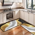 thumbnail image 3 of Kitchen Rugs Sets Of 2,Black Marble Gold Line Pattern Anti Fatigue Kitchen Mat Rugs Non Slip Washable,Decorative Kitchen Floor Mats for Kitchen,Sink,Laundry,17"x47"+17"x47", 3 of 5